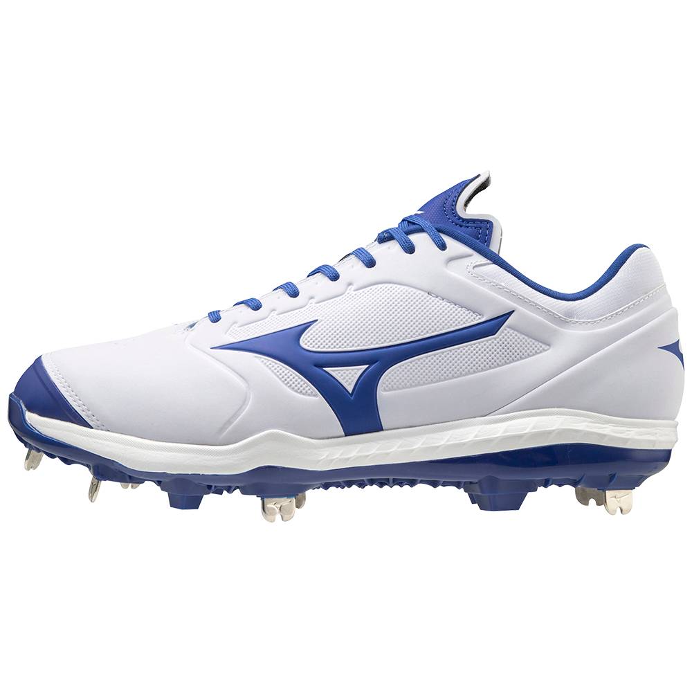 Tenis Softball Mizuno Sweep 5 Baixo Metal - Mulher - Branco/Azul Marinho - QYBUK2780